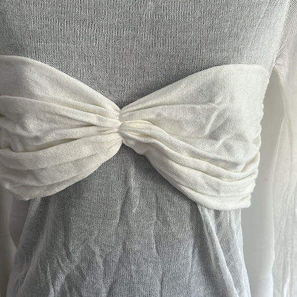 NWT Commense Off Shoulder Knit Mesh Top - Picture 8 of 8